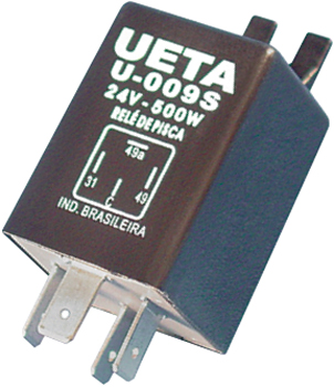 RELE PISCA ALTA POTÊNCIA 4 TERMINAIS 24V 500W COM CANTONEIRA - UNIVERSAL - U 009S RELE PISCA ALTA POTÊNCIA 4 TERMINAIS 24V 500W COM CANTONEIRA - UNIVERSAL - U 009S