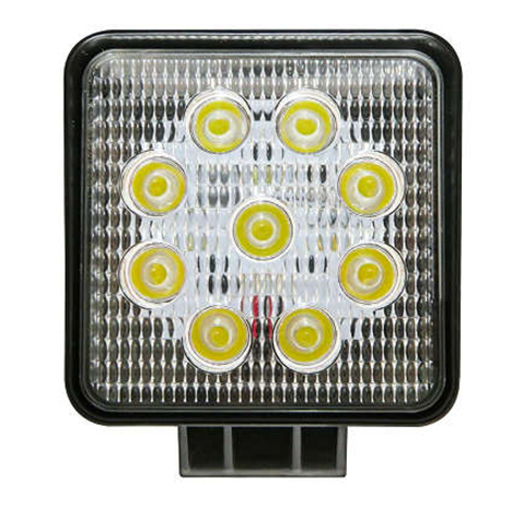 FAROL AUXILIAR DE LED QUADRADO BIVOLT 12 / 24V 27WATTS 9 LEDS/ 6000K - UNIVERSAL - TK0002 FAROL AUXILIAR DE LED QUADRADO BIVOLT 12 / 24V 27WATTS 9 LEDS/ 6000K - UNIVERSAL - TK0002