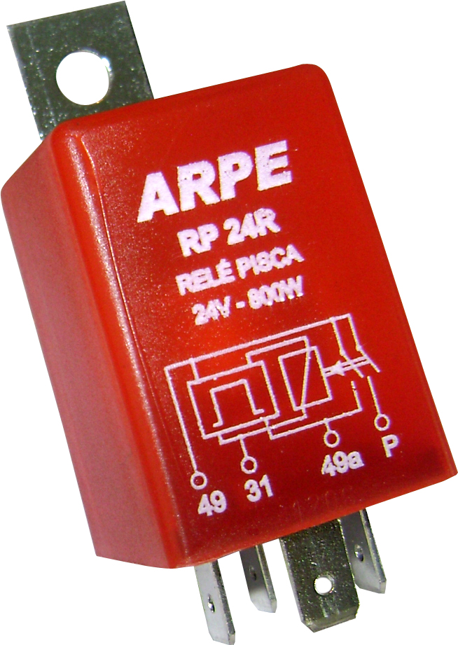 RELE DE PISCA 24V 4 TERMINAIS (31, 49A, 49, P) COM SUPORTE - UNIVERSAL - RP 24SR RELE DE PISCA 24V 4 TERMINAIS (31, 49A, 49, P) COM SUPORTE - UNIVERSAL - RP 24SR